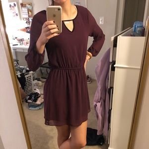 Purple long sleeve dress